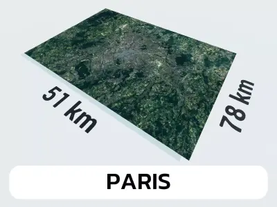 Paris France City Landscape 3D Model 3D model