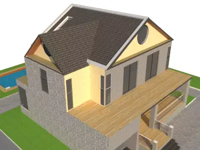 Contemporan House  3D print model