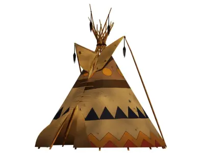 Tepee indian teepee 3D model