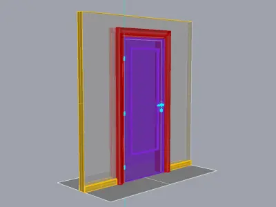 Wooden Door 3D model