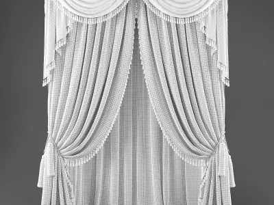 Curtain Low-poly 3D model 130