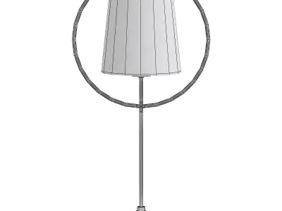 SOLEIL table lamp with circular base and shade 3D model