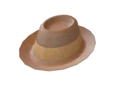 Cowboy Hat v1 003 Low-poly 3D model