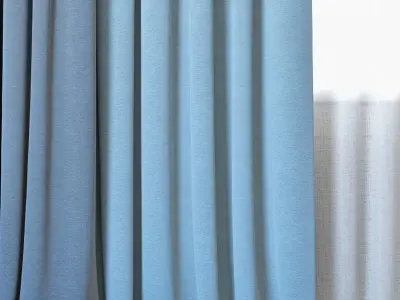 Curtains 53 Curtains with Tulle Backhausen Artus 3D model