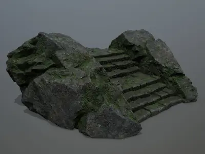 Rock Gate Low-poly 3D model