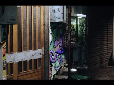 Cyberpunk Abandoned Street 3D model