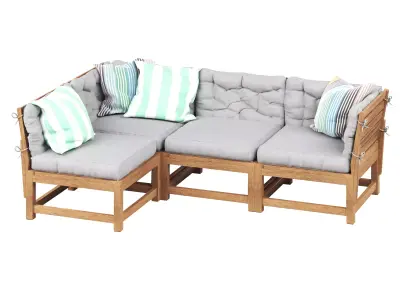 NAMMARO Modular corner sofa 3 seater IKEA 3D model