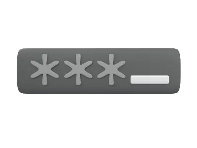 Password Input Icon v1 001 Low-poly 3D model