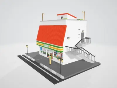 convenience store Free 3D model purchase