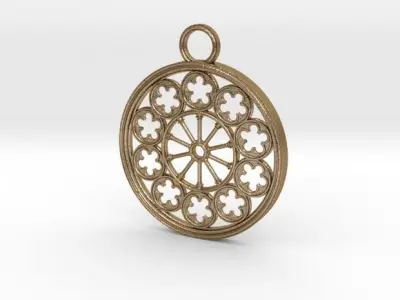 Rose Window Pendant 3D print model