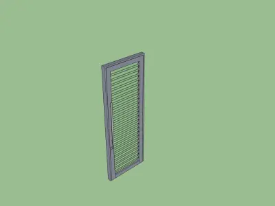 Glass Louvered Door 3D model