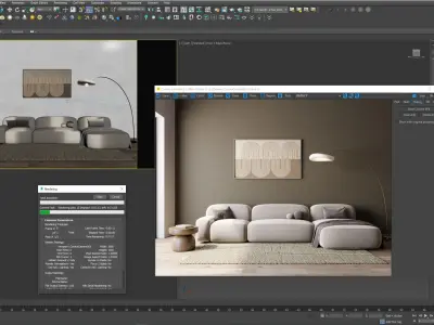 interior living room scene 48 3D model