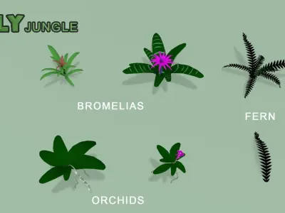 POLY Jungle Low-poly 3D model