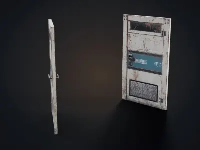 Metal Door Low-poly 3D model
