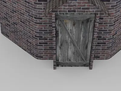 Animated wind mill 3D model