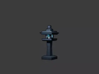 Lantern Tower Low-poly 3D model