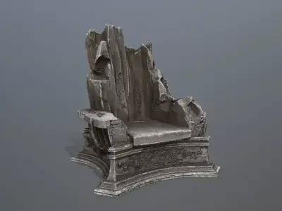 Throne  Low-poly 3D model