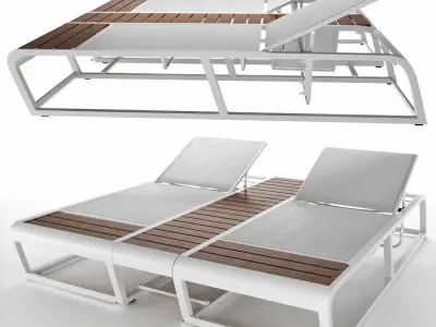 Street furnirure chaise lounge 3D model