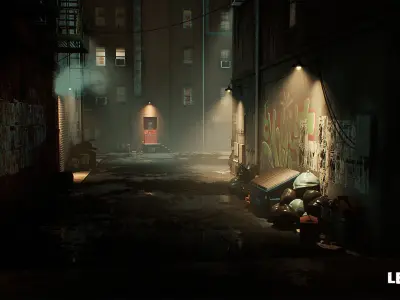 1970 s New York City Alley Low-poly 3D model