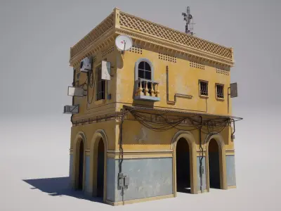 Middle Eastern Urban Building 3D model