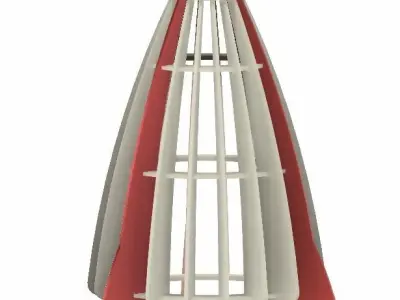 Moon Rocket Chandelier 3D print model