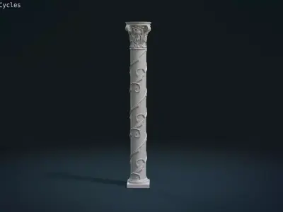 Printable  Column Pillar 3D print model