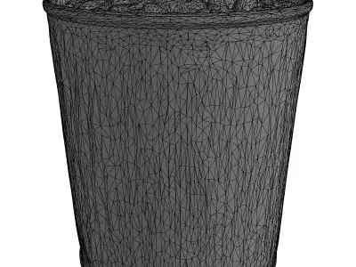 Dry Beans in Transparent Catering Can Low-poly 3D model