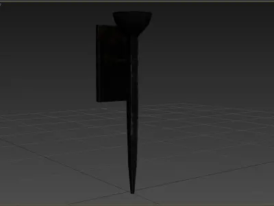 Medieval Torch Low-poly 3D model 18