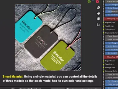 Hang Tag Mockup With Lighting 3D model