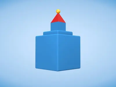 Toy House Low-poly 3D model