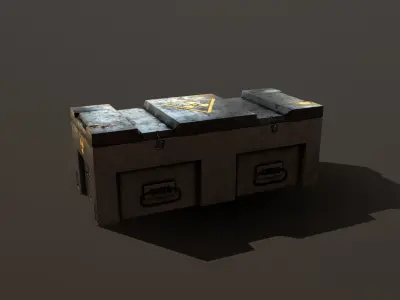 Sci-fi Chest Low-poly 3D model