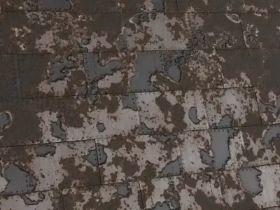 Peeling Plate Metal Plate PBR Seamless Texture