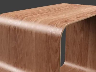 Bookshelf modern Low-poly 3D model