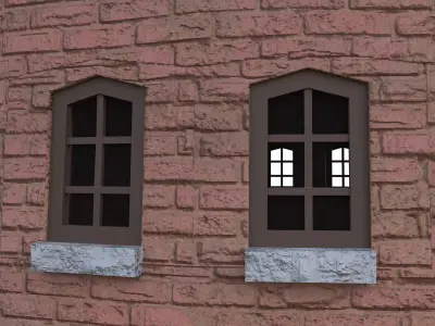 Water Tower Low-poly 3D model