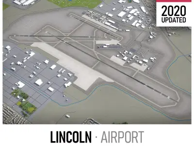 Linkoln Airport - LNK Low-poly 3D model