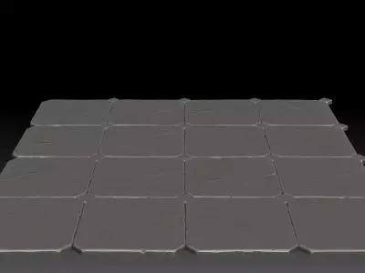 Stylized tile 3D model