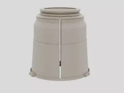 Industrial Factory Ceiling Light Fixture for 3D print 3D model