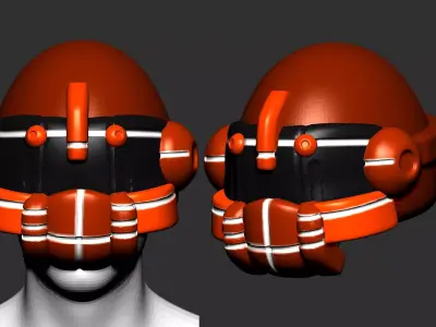 helmet high poly sculpt 3d printable ver 7 3D model 3D model 82