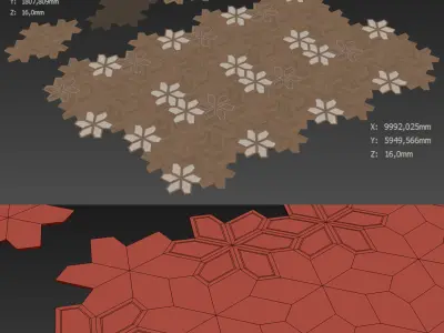 Design Panels Azalea By Foglie D-Oro 3D model