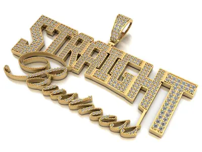 Straight Business pendant 3D print model 3D print model