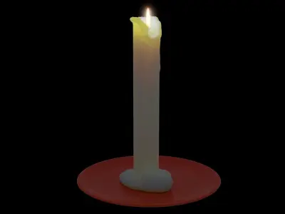 Realistic Candle 3D model