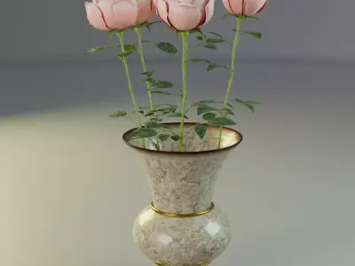 Realistic Rose Botanical Asset 3D model