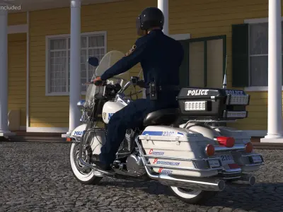  NYPD Road King Motorcycle with Officer 