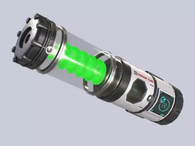 Scifi vial Low-poly 3D model