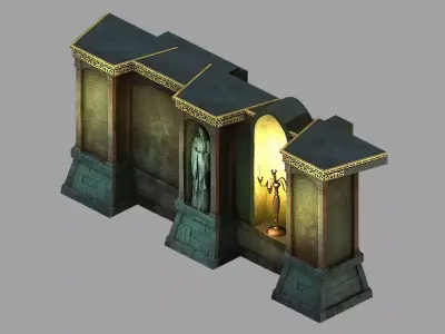 Underground Palace - Palace Wall 02 3D model
