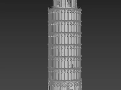 Pisa Tower Italy Low-poly 3D model