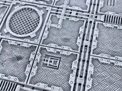 Grim Iron Underbelly Texture Roller and Terrain Set 3D print model