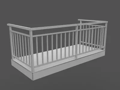 Balcony railing 3D model