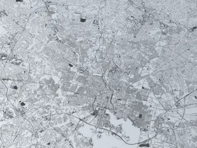 Baltimore Road Network and Streets 3D model