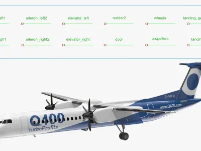  Bombardier Q400 NextGen Rigged 